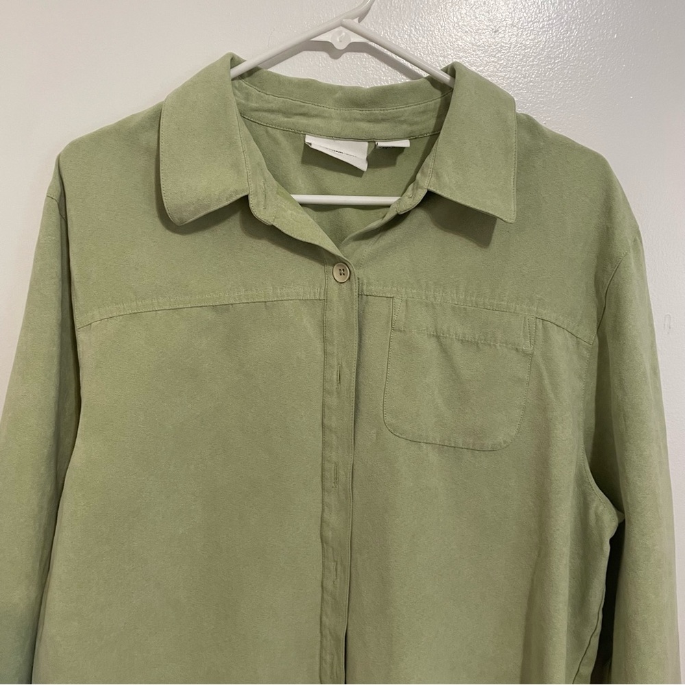 Green Button-Up Shirt